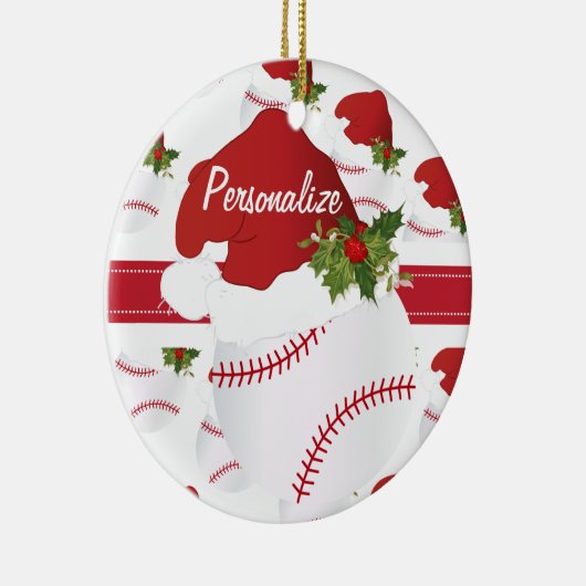 Weihnachts ⚾ Baseball Keramik Ornament (Rechts)