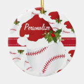 Weihnachts ⚾ Baseball Keramik Ornament (Vorne)