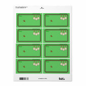 Weihnachts-Baseball-Labels (Vorne)