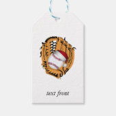Weihnachts-Baseball-Mitt und Ball Geschenkanhänger (Vorderseite)