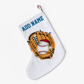 Weihnachts-Baseball-Mitt und Ball Kleiner Weihnachtsstrumpf (Rückseite (Hängend))