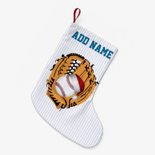 Weihnachts-Baseball-Mitt und Ball Kleiner Weihnachtsstrumpf