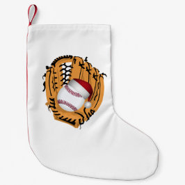 Weihnachts-Baseball-Mitt und Ball Kleiner Weihnachtsstrumpf