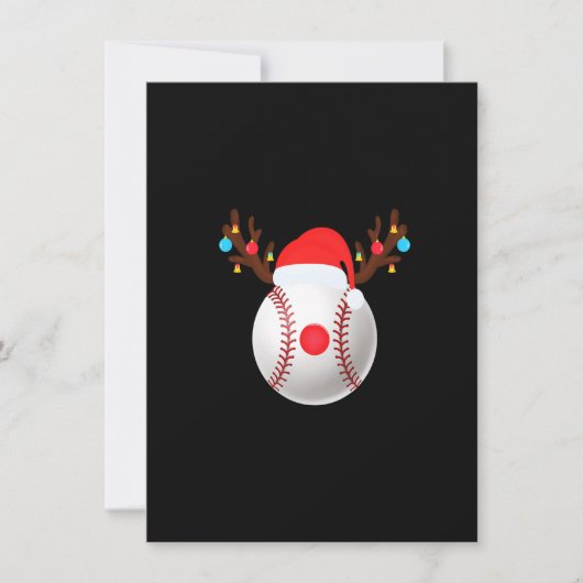 Weihnachts-Baseball-Reindeer-Ornamente Xmas Pajama Einladung (Vorderseite)