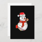 Weihnachts-Baseball-Snowman-Baseball-Mama Funny Xm Einladung (Vorne/Hinten)