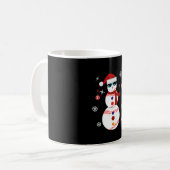 Weihnachts-Baseball-Snowman-Weihnachtsmannmütze Kaffeetasse (Vorderseite Links)