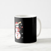 Weihnachts-Baseball-Snowman-Weihnachtsmannmütze Kaffeetasse (VorderseiteRechts)