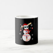 Weihnachts-Baseball-Snowman-Weihnachtsmannmütze Kaffeetasse (Mittel)