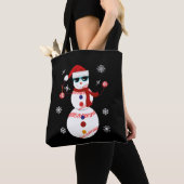 Weihnachts-Baseball-Snowman-Weihnachtsmannmütze Tasche (Von Nahem)