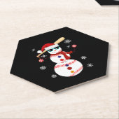 Weihnachts-Baseball-Snowman-Weihnachtsmannmütze Untersetzer (angewinkelt)
