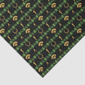 Weihnachts-Baseball-Spieler - Grüner Karo Seidenpapier (Ausschnitt)