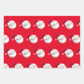 Weihnachts-Baseball-Sport Santa-Set Geschenkpapier Set (Vorderseite 2)