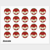 Weihnachts-Baseball-Stickers Runder Aufkleber (Blatt)