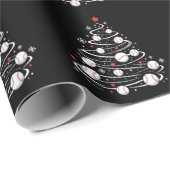Weihnachts Baseball Tree Xmas Trees Baseball Lover Geschenkpapier (Rolleneckpunkt)