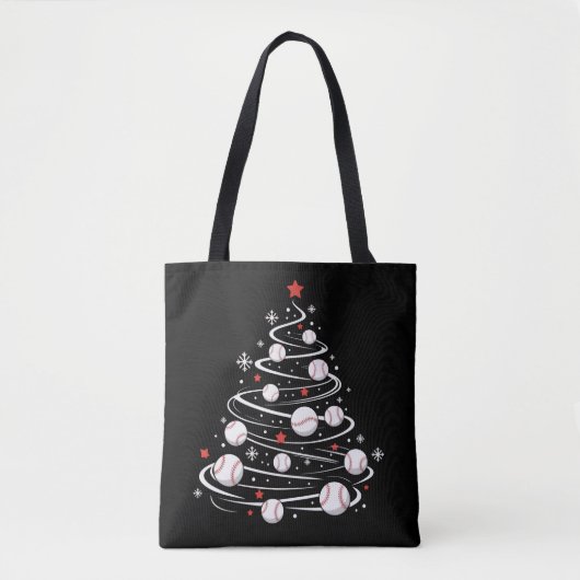 Weihnachts Baseball Tree Xmas Trees Baseball Lover Tasche (Vorderseite)