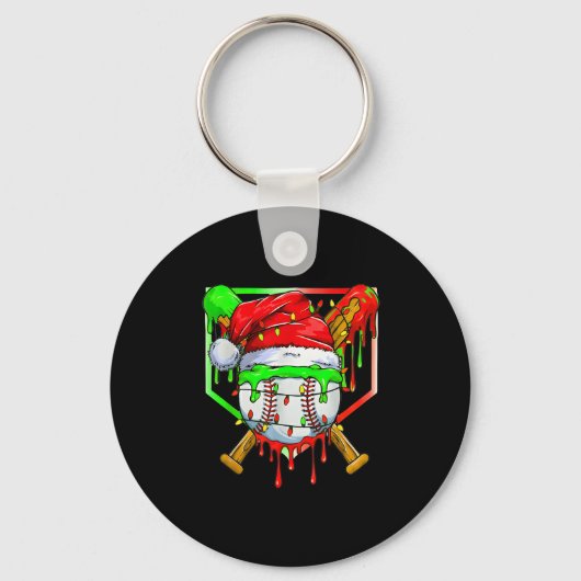 Weihnachts-Baseball-Tropfen für Boys Ice Tropfen B Schlüsselanhänger (Vorderseite)