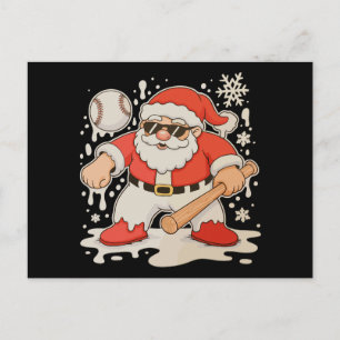 Weihnachts-Baseball-Tropfen-Schneeflocke-Christmas Feiertagspostkarte