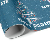 Weihnachts-Baseball und Rote Socken Tree Geschenkpapier (Rolleneckpunkt)