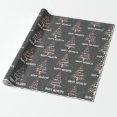 Weihnachts-Baseball und Rote Socken Tree Geschenkpapier (Ungerollt)