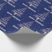 Weihnachts-Baseball und Rote Socken Tree Geschenkpapier (Ecke)