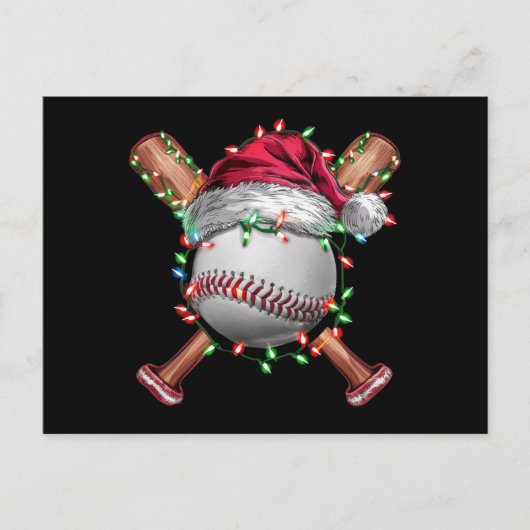 Weihnachts-Baseball Weihnachtsfeiertag Feiertagspostkarte (Vorderseite)