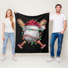 Weihnachts-Baseball Weihnachtsfeiertag Fleecedecke