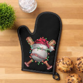 Weihnachts-Baseball Weihnachtsfeiertag Ofenhandschuh (Oben unten)