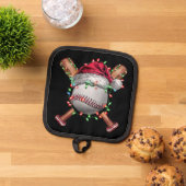 Weihnachts-Baseball Weihnachtsfeiertag Topflappen (Oben Unten)