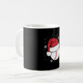 Weihnachts-Baseball-Weihnachtsfeiertage Kaffeetasse (Vorderseite Links)