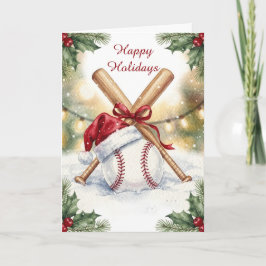 Weihnachts Baseball Weihnachtskarten Feiertagskarte