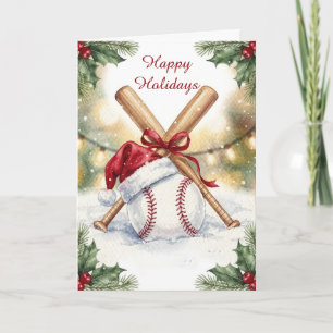 Weihnachts Baseball Weihnachtskarten Feiertagskarte
