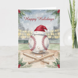 Weihnachts Baseball Weihnachtskarten Feiertagskarte