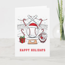 Weihnachts Baseball Weihnachtskarten Feiertagskarte