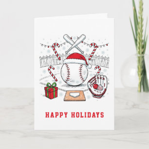 Weihnachts Baseball Weihnachtskarten Feiertagskarte