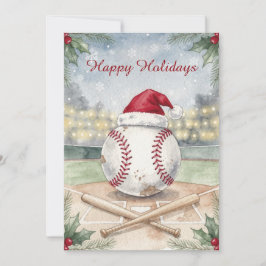 Weihnachts Baseball Weihnachtskarten Feiertagskarte