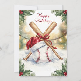 Weihnachts Baseball Weihnachtskarten Feiertagskarte
