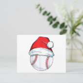Weihnachts Baseball Weihnachtsmannmütze Ball Kinde Feiertagskarte (Stehend Vorderseite)