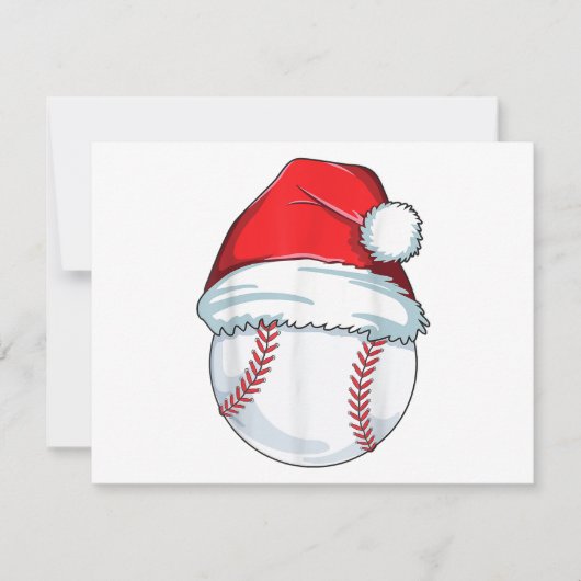 Weihnachts Baseball Weihnachtsmannmütze Ball Kinde Feiertagskarte (Vorderseite)