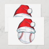 Weihnachts Baseball Weihnachtsmannmütze Ball Kinde Feiertagskarte (Vorne/Hinten)