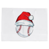 Weihnachts Baseball Weihnachtsmannmütze Ball Kinde Große Geschenktüte (Rückseite)