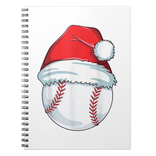 Weihnachts Baseball Weihnachtsmannmütze Ball Kinde Notizblock (Vorderseite)