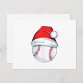Weihnachts Baseball Weihnachtsmannmütze Ball Kinde RSVP Karte (Vorne/Hinten)