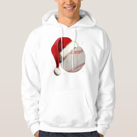 Weihnachts-Baseball-Weihnachtsmannmütze Funny Hoodie (Vorderseite)