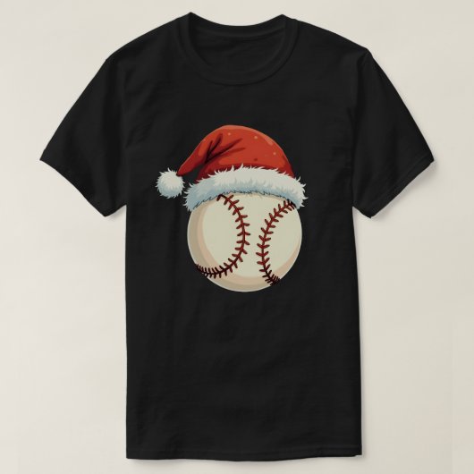 Weihnachts-Baseball-Weihnachtsmannmütze Funny Spor T-Shirt (Design vorne)