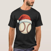 Weihnachts-Baseball-Weihnachtsmannmütze Funny Spor T-Shirt (Vorderseite)