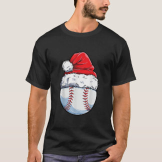 Weihnachts-Baseball-Weihnachtsmannmütze Funny Spor T-Shirt