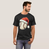 Weihnachts-Baseball-Weihnachtsmannmütze Funny Spor T-Shirt (Vorne ganz)
