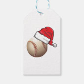 Weihnachts-Baseball-Weihnachtsmannmütze Geschenkanhänger (Vorderseite)