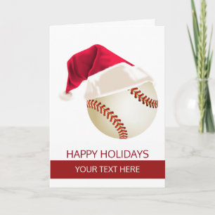 Weihnachts-Baseball-Weihnachtsmannmütze Grußkarten Feiertagskarte