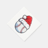 Weihnachts-Baseball-Weihnachtsmannmütze Xmas Boys Serviette (Ecke)